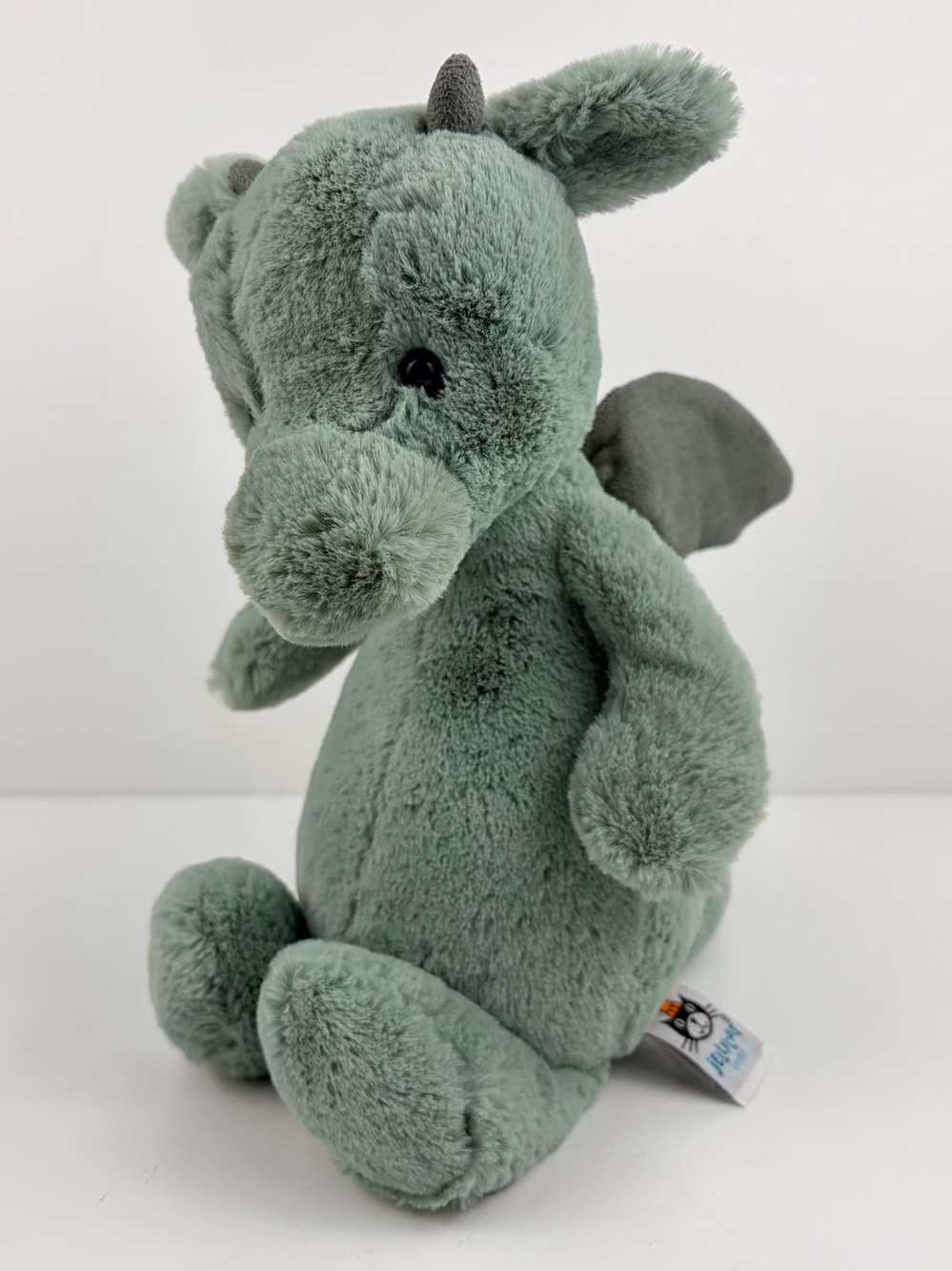 Jellycat Bashful Dragon Plush Green London Stuffed Toy Medium 10 in